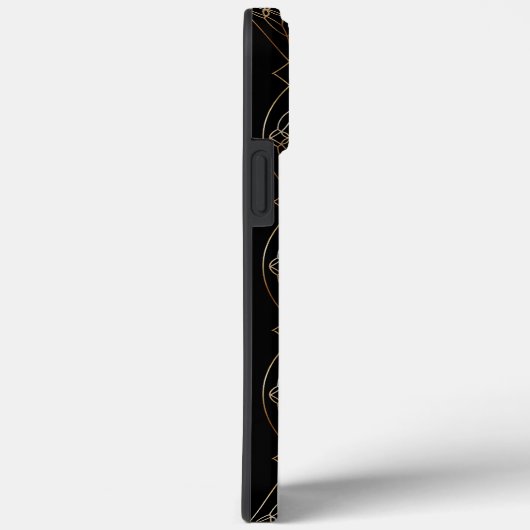 Zwart en gouddeo Case-Mate iPhone case (Achterkant / Rechts)