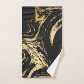 Zwart en gouden Abstract Bad Handdoek (Handdoek)
