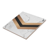 Zwart en gouden Abstract Tegeltje (Zijkant)