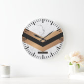 Zwart en gouden Abstracte Grote Klok (Huis)