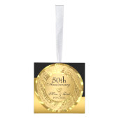 Zwart en Gouden Achtergrond Gouden Hart Kubus Ornament (Rechts)