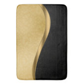 Zwart en gouden bathroom — groot badmat (Voorkant Verticaal)