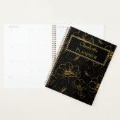 Zwart en gouden bloemnaam planner (Display)