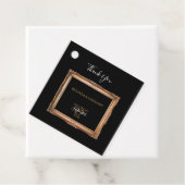 zwart en gouden bruiloft bedankjes labels (In situ)