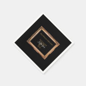 zwart en gouden bruiloft servet (Hoek)