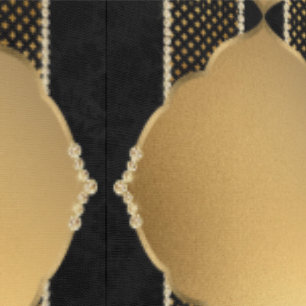 Zwart en Gouden Diamanten Edelsteen Sieraden Ornam Behang