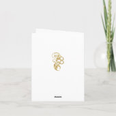 Zwart en gouden foto Opslaan Datum Kaart (Achterkant)