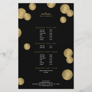 Zwart en gouden glamour en schoonheid II Flyer