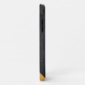 Zwart en gouden glitter Case-Mate iPhone case (Achterkant/links)