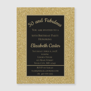 Zwart en gouden glitters 50 en fantastische verjaa