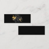 Zwart en gouden kolibrie contactkaartje (Voorkant / Achterkant)
