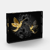 Zwart en gouden kolibrie fotoblokken (Links)