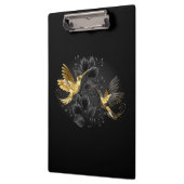 Zwart en gouden kolibrie klembord (Links)
