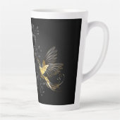 Zwart en gouden kolibrie latte mok (Rechts)