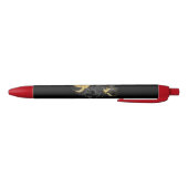 Zwart en gouden kolibrie zwarte inkt pen (Bodem)