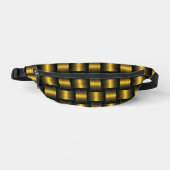 Zwart en Gouden Lattice Design Fanny Bag Heuptasje (Voorkant)
