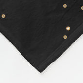 Zwart en gouden luxe design fleece deken (Hoek)
