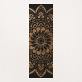 Zwart en gouden Mandala Yogamat (Voorkant)