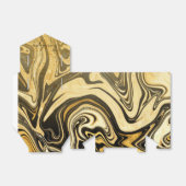 Zwart en gouden marmeren bedankje bedankdoosjes (Uitgevouwen)