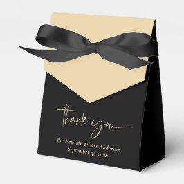 Zwart en Gouden Pas getrouwd Bruiloft Dank u Bedankdoosjes
