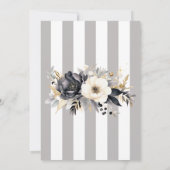 Zwart en Gouden Pioenrozen Halloween Baby shower Kaart (Achterkant)