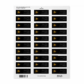 Zwart en gouden Shamrock Return-label Etiket (Full Sheet)