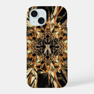 Zwart en Gouden Telefoon Beschermende Hoesje Hoesj iPhone 15 Hoesje