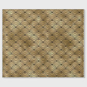 Zwart en goudfilm Deco Pattern Cadeaupapier (Vlak)