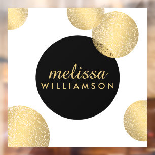 Zwart en goudglamour en schoonheid raamsticker