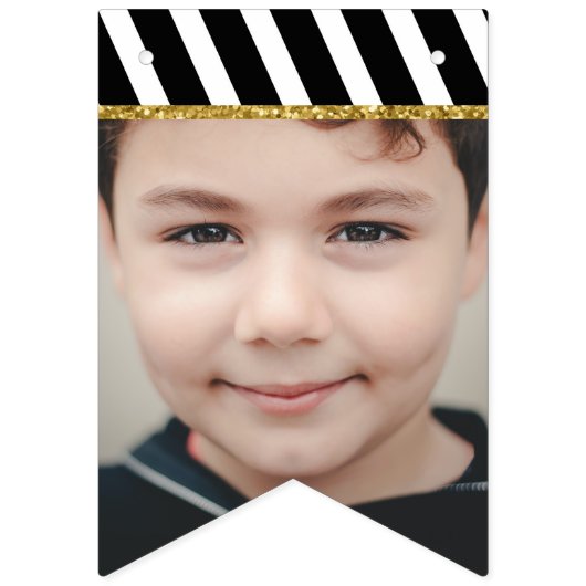 Zwart en goudkleurig Afstuderen van 2023 jongens F Vlaggetjes (Eerste vlag)