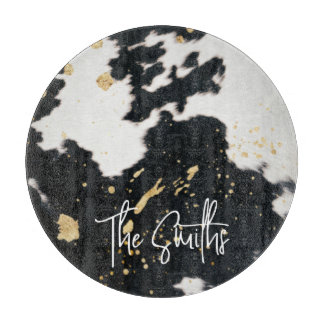 Zwart en goudKoeienhuid Snijplank