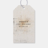 Zwart en goudmystiek kosmisch cadeaulabel (Achterkant)