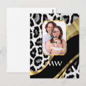 Zwart en goudpapier briefkaart (Voorkant / Achterkant)