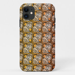  zwart en goudRozen floreel patroon iPhone 11 Hoesje