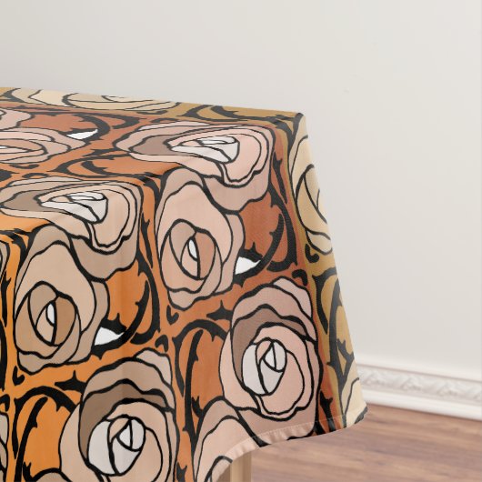 zwart en goudRozen floreel patroon Tafelkleed (Voorbeeld)