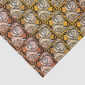  zwart en goudRozen floreel patroon Tissuepapier (Detail)