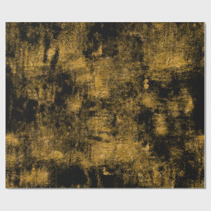 Zwart en goudstof Abstract Cadeaupapier