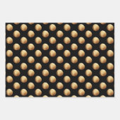 Zwart en goudvormig glam inpakpapier vel (Voorkant 3)