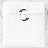 Zwart en goudvormig, vloeibaar Waterverf inkt Ronde Sticker (Tas)