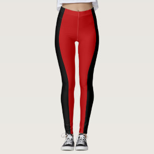 Zwart en granaat Leggings
