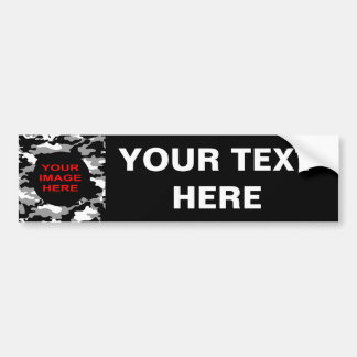 ZWART EN GRAY CAMO BUMPERSTICKER