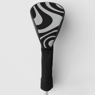 Zwart en Grijs Abstract Koel Design Stuurprogramma Golfheadcover