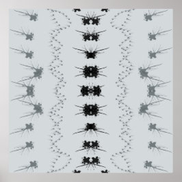 Zwart en grijs abstract ontwerp poster