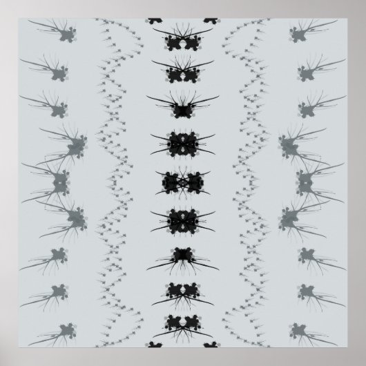 Zwart en grijs abstract ontwerp poster (Voorkant)