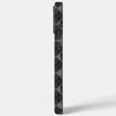 Zwart en grijs Alien Argyle patroon Case-Mate iPhone Case (Achterkant / Links)