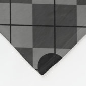 Zwart en grijs Alien Argyle patroon Fleece Deken (Hoek)