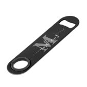 Zwart en grijs camo Custom en Naam handtekening Speed Flessenopener (Voorkant Gekanteld)