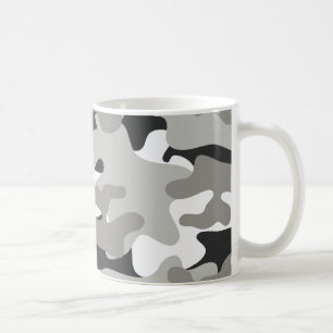 Zwart en grijs Camo Koffiemok