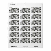 Zwart en grijs Camo-ontwerp Etiket (Full Sheet)