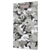 Zwart en grijs Camo-ontwerp Klembord (Links)